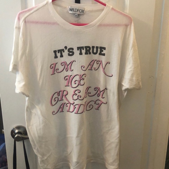 “It’s true I’m an ice cream addict” Wildfox tee - Picture 1 of 3